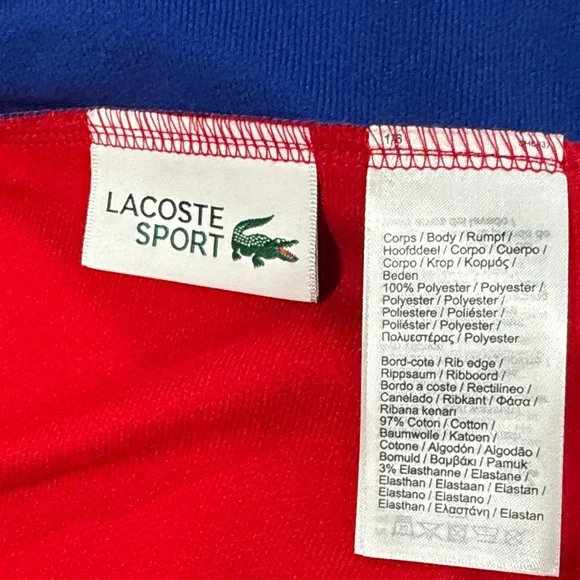 Lacoste Red and Blue Lightweight Jacket - Picture 5 of 5